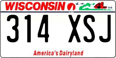 WI license plate 314XSJ