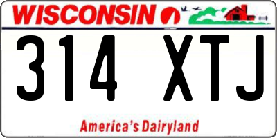 WI license plate 314XTJ