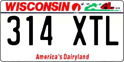 WI license plate 314XTL