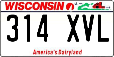 WI license plate 314XVL