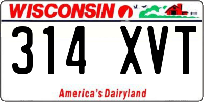 WI license plate 314XVT