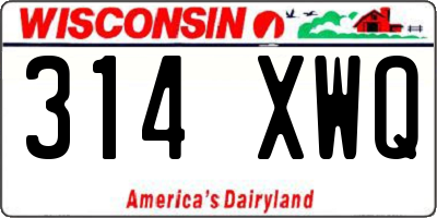 WI license plate 314XWQ