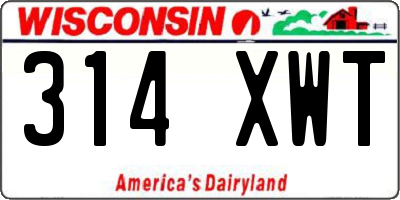 WI license plate 314XWT