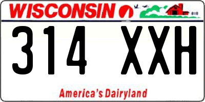 WI license plate 314XXH