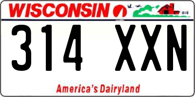 WI license plate 314XXN