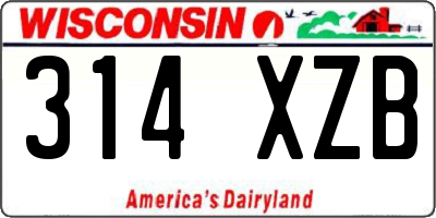 WI license plate 314XZB