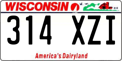 WI license plate 314XZI