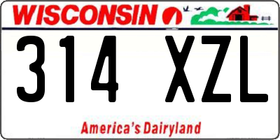 WI license plate 314XZL