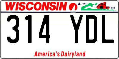 WI license plate 314YDL
