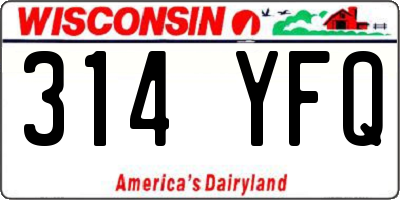 WI license plate 314YFQ
