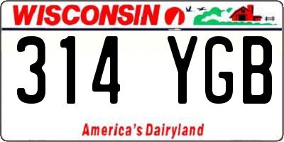 WI license plate 314YGB