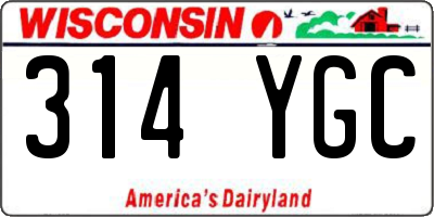 WI license plate 314YGC