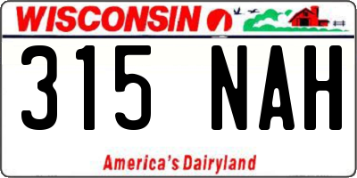 WI license plate 315NAH