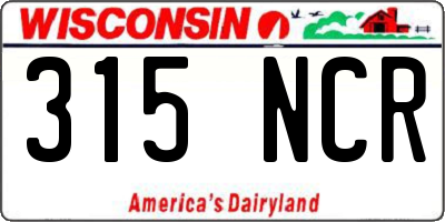 WI license plate 315NCR