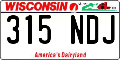 WI license plate 315NDJ