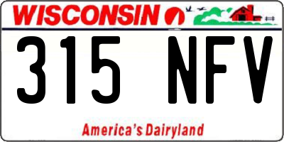 WI license plate 315NFV