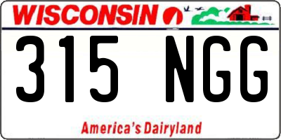 WI license plate 315NGG