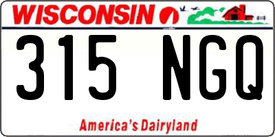 WI license plate 315NGQ