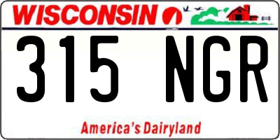 WI license plate 315NGR