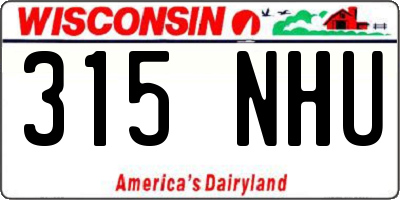 WI license plate 315NHU
