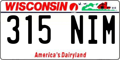 WI license plate 315NIM
