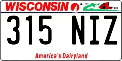 WI license plate 315NIZ