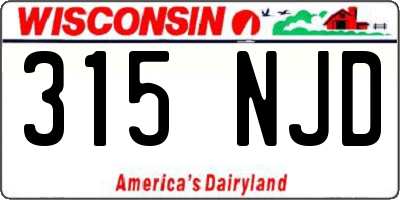 WI license plate 315NJD