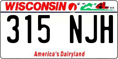 WI license plate 315NJH