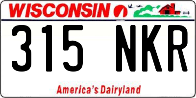 WI license plate 315NKR