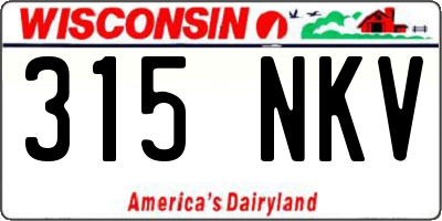 WI license plate 315NKV