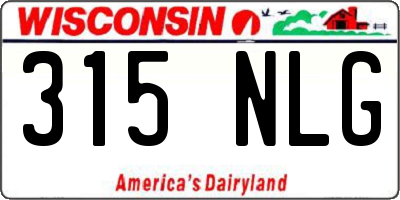 WI license plate 315NLG