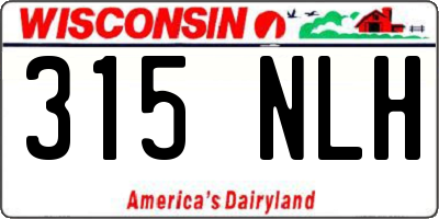 WI license plate 315NLH