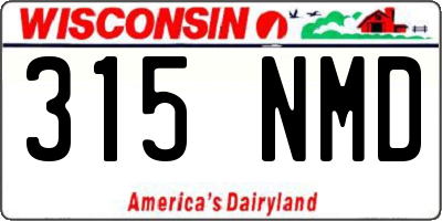 WI license plate 315NMD