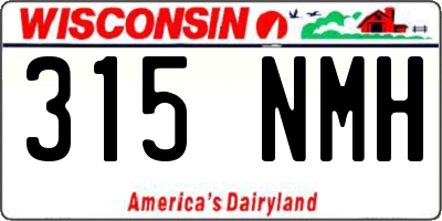 WI license plate 315NMH