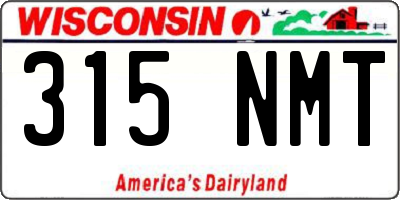 WI license plate 315NMT