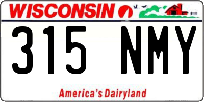 WI license plate 315NMY