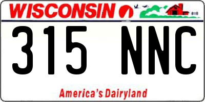 WI license plate 315NNC