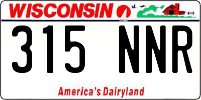 WI license plate 315NNR