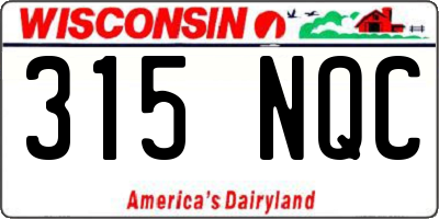 WI license plate 315NQC