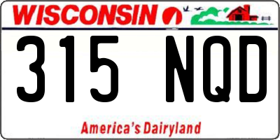 WI license plate 315NQD