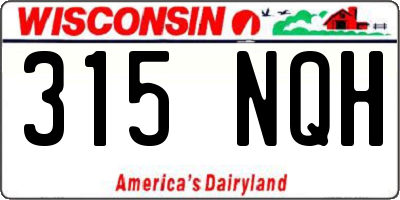 WI license plate 315NQH