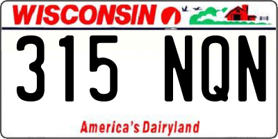 WI license plate 315NQN