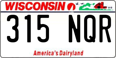 WI license plate 315NQR