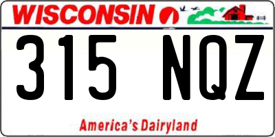 WI license plate 315NQZ