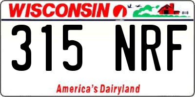 WI license plate 315NRF