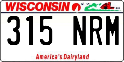 WI license plate 315NRM
