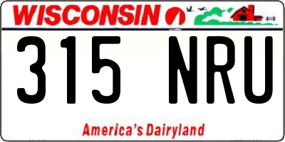 WI license plate 315NRU