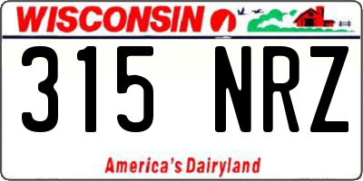 WI license plate 315NRZ