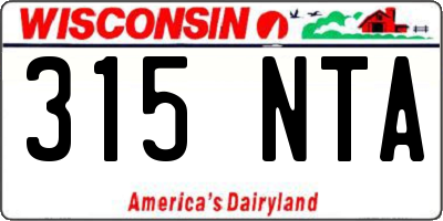 WI license plate 315NTA