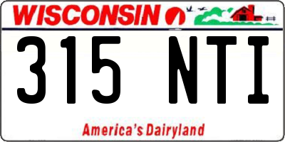WI license plate 315NTI